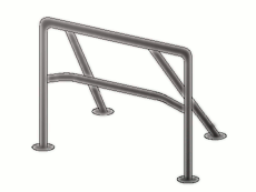 Roll bar (steel, 4PT&mighty bar)