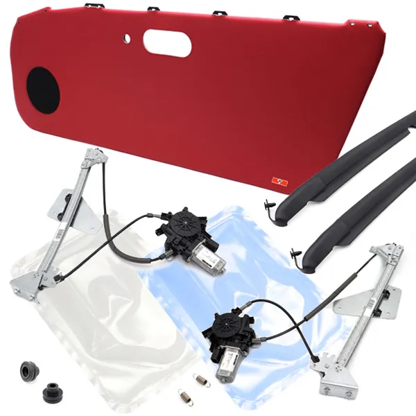 MARUHAドアトリムカバー（内張り）左右（スピーカーグリル無し）レッド NA6/NA8用