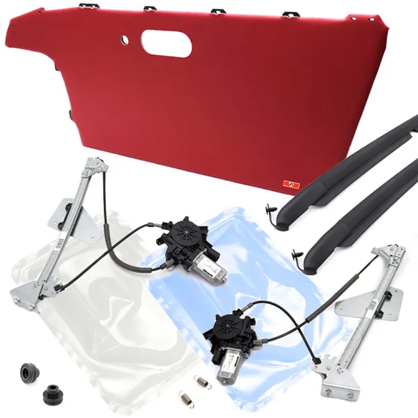 MARUHAドアトリムカバー（内張り）左右（スピーカーグリル無し）レッド NA6/NA8用